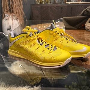Nike Air Max LeBron 10 Low in the 'Sonic Yellow' colorway